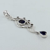 Natural Iolite 925 Silver Pendant