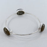 Labradorite Stone 925 Sterling Silver Bangle Jewelry