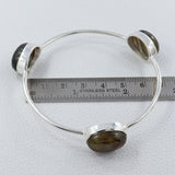 Labradorite Stone 925 Sterling Silver Bangle Jewelry