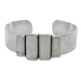 Rainbow Moonstone Cluster 925 Silver Jewelry Cuff Bangles.