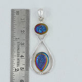 Titanium Druzy 925 Silver Pendant