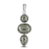 925 Sterling Silver Pyrite Pendant