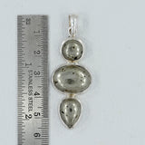 925 Sterling Silver Pyrite Pendant