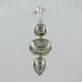 925 Sterling Silver Pyrite Pendant