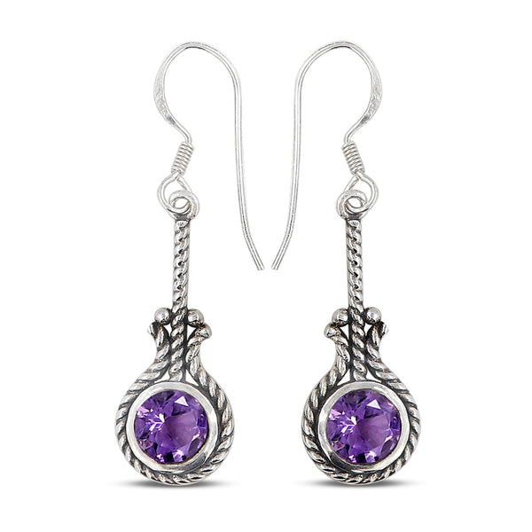 Natural Larimar Silver Earrings