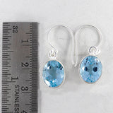 Blue Topaz  Silver Earrings