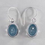 Blue Topaz  Silver Earrings