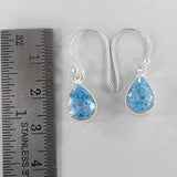 Blue Topaz  Silver Earrings