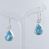 Blue Topaz  Silver Earrings