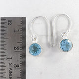 Blue Topaz  Silver Earrings