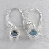 Blue Topaz  Silver Earrings