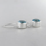 Blue Topaz  Silver Earrings