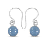 Blue Opal Silver Earrings