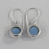 Blue Opal Silver Earrings