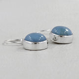 Blue Opal Silver Earrings