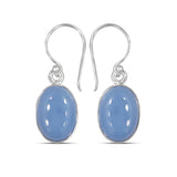 Blue Opal Silver Earrings