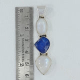 Rainbow Moonstone Silver Pendant