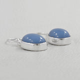 Blue Opal Silver Earrings