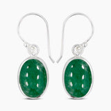 Green Aventurine Silver Earrings