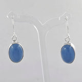 Blue Opal Silver Earrings