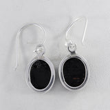 Black Tourmaline Silver Earrings