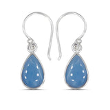 Blue Opal Silver Earrings