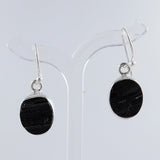 Black Tourmaline Silver Earrings