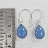 Blue Opal Silver Earrings