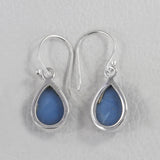 Blue Opal Silver Earrings