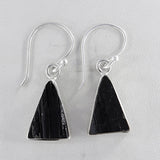 Black Tourmaline Silver Earrings