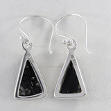 Black Tourmaline Silver Earrings