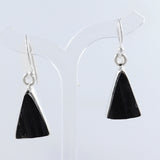 Black Tourmaline Silver Earrings