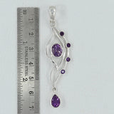 Natural Iolite 925 Silver Pendant