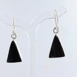 Black Tourmaline Silver Earrings