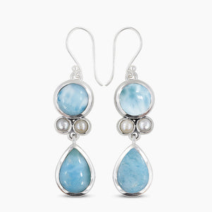 Rainbow Moonstone Silver Earrings
