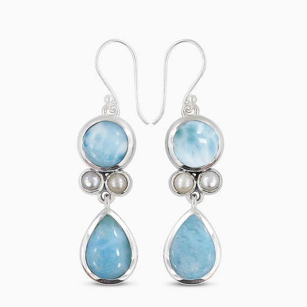 Rainbow Moonstone Silver Earrings