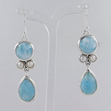 Rainbow Moonstone Silver Earrings