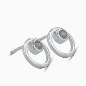 Moonstone Silver Studs Earrings