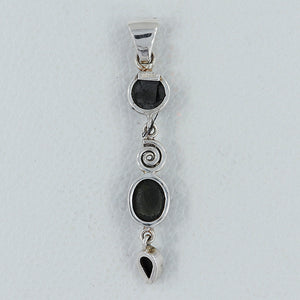 925 Sterling Silver Black Star Pendants