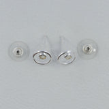 Moonstone Studs Silver Earring