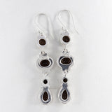 Smoky Quartz Silver Earrings