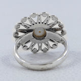 925 Silver Larimar Flower Ring