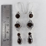 Smoky Quartz Silver Earrings