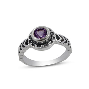 925 Sterling Silver Amethyst Ring