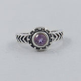 Natural Amethyst Gemstone 925 Sterling Silver Ring