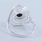 Natural Garnet Silver Ring