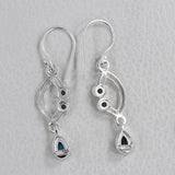 Blue Topaz  Silver Earrings