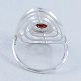 Natural Garnet Silver Ring