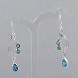 Blue Topaz  Silver Earrings