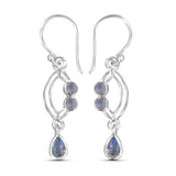 Blue Topaz  Silver Earrings